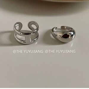 Korean-style minimalist cold-tone s925 sterling silver plump round design